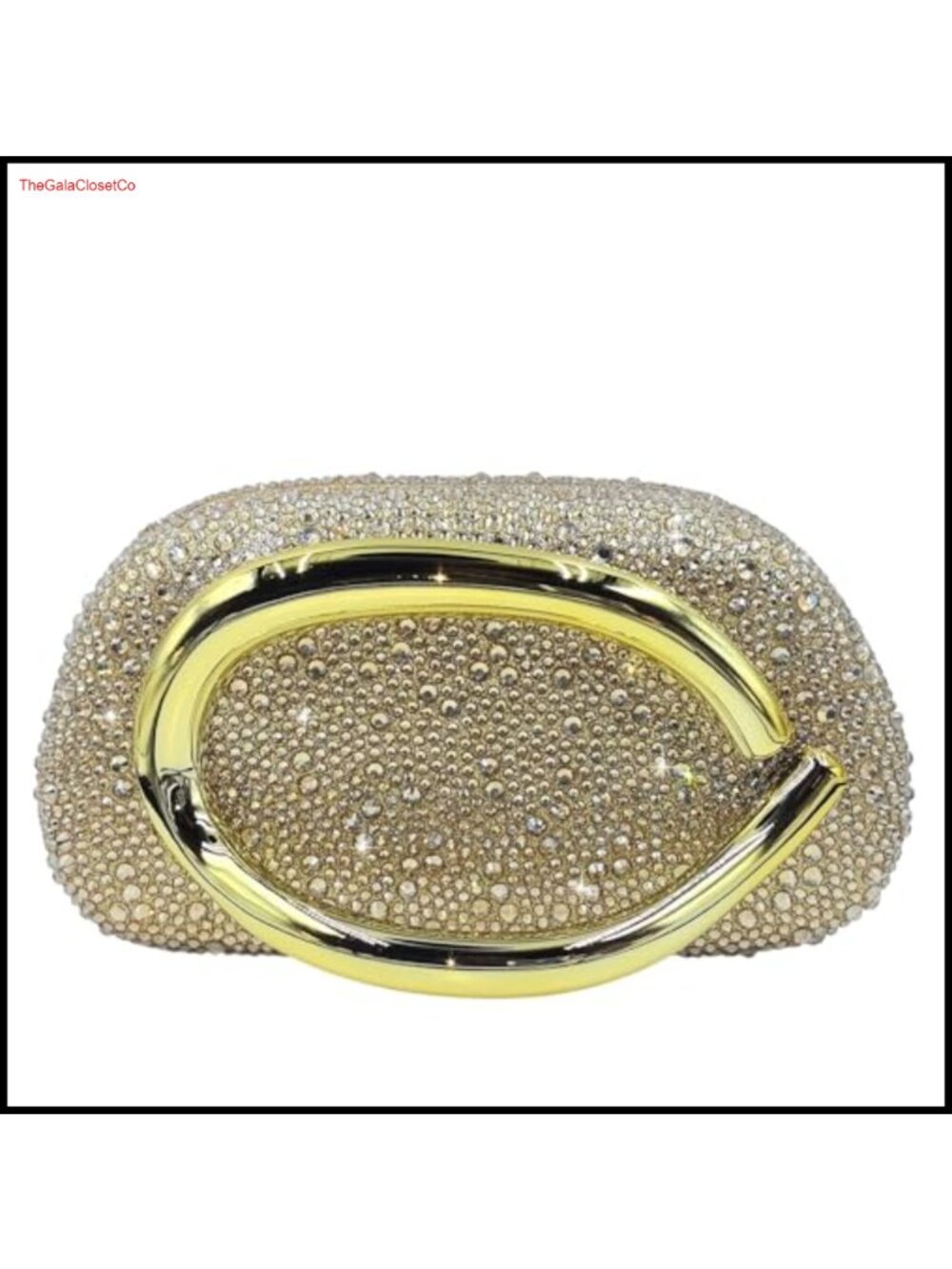 Rhinestone Crystal Clutch Evening Bag Satin Metal Frame Mini Purse